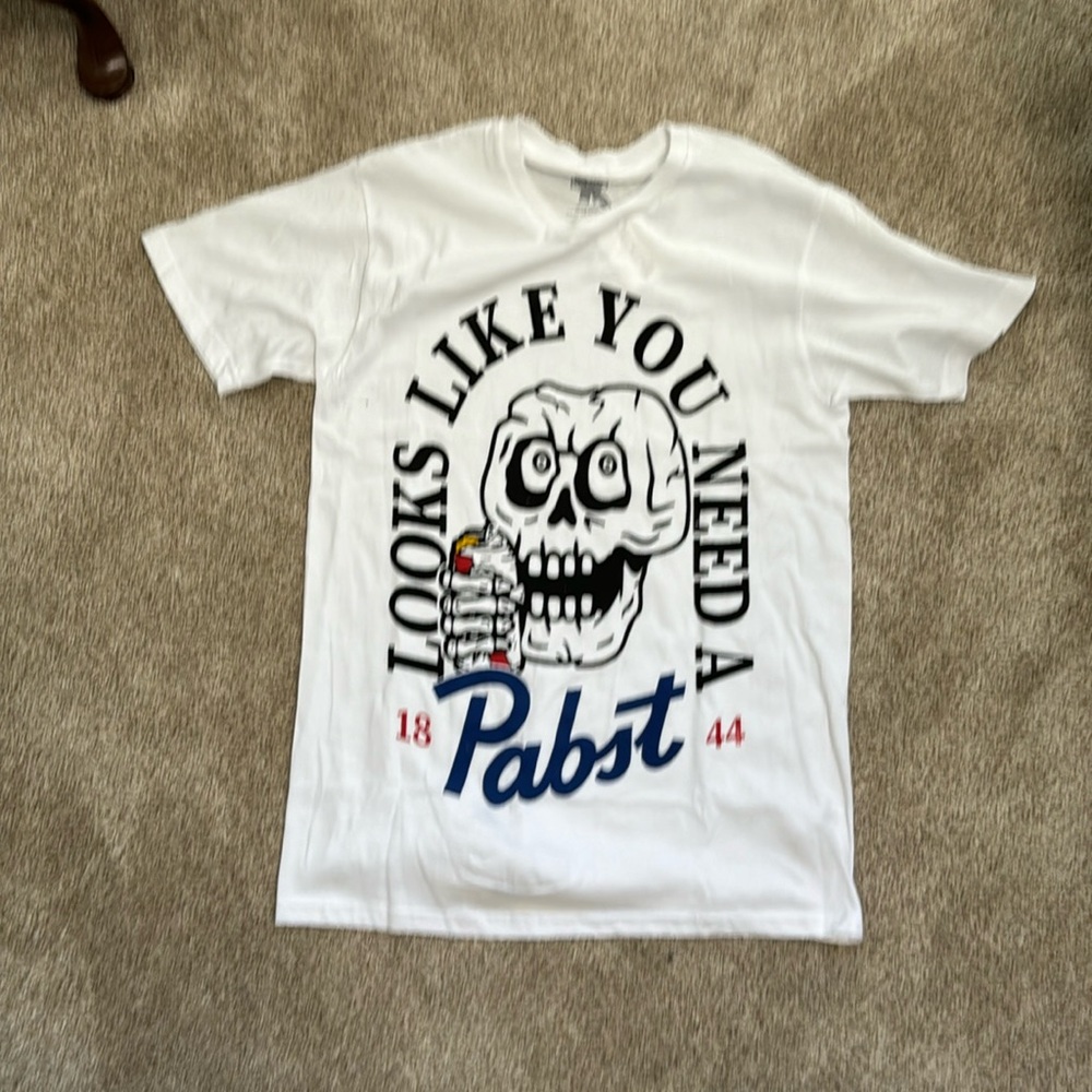 Pabst blue ribbon mens t shirt size s nwt